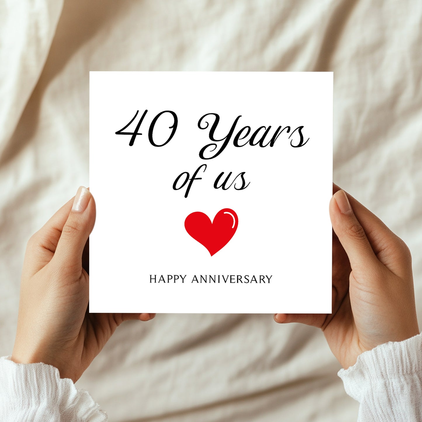 40th Anniversary Card For Husband Wife Grandparents