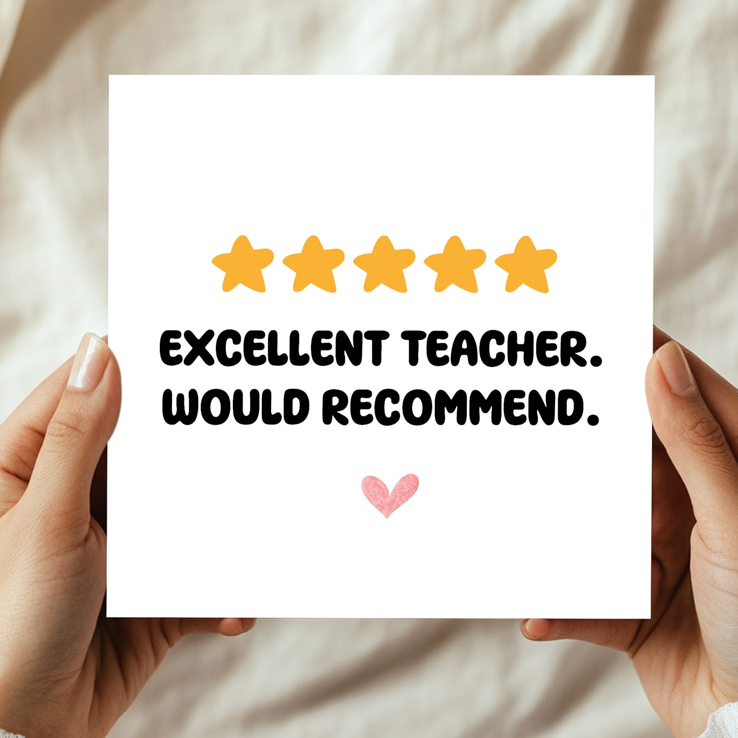Funny Teacher Card 5 Star Review Thank You Cards For Teachers