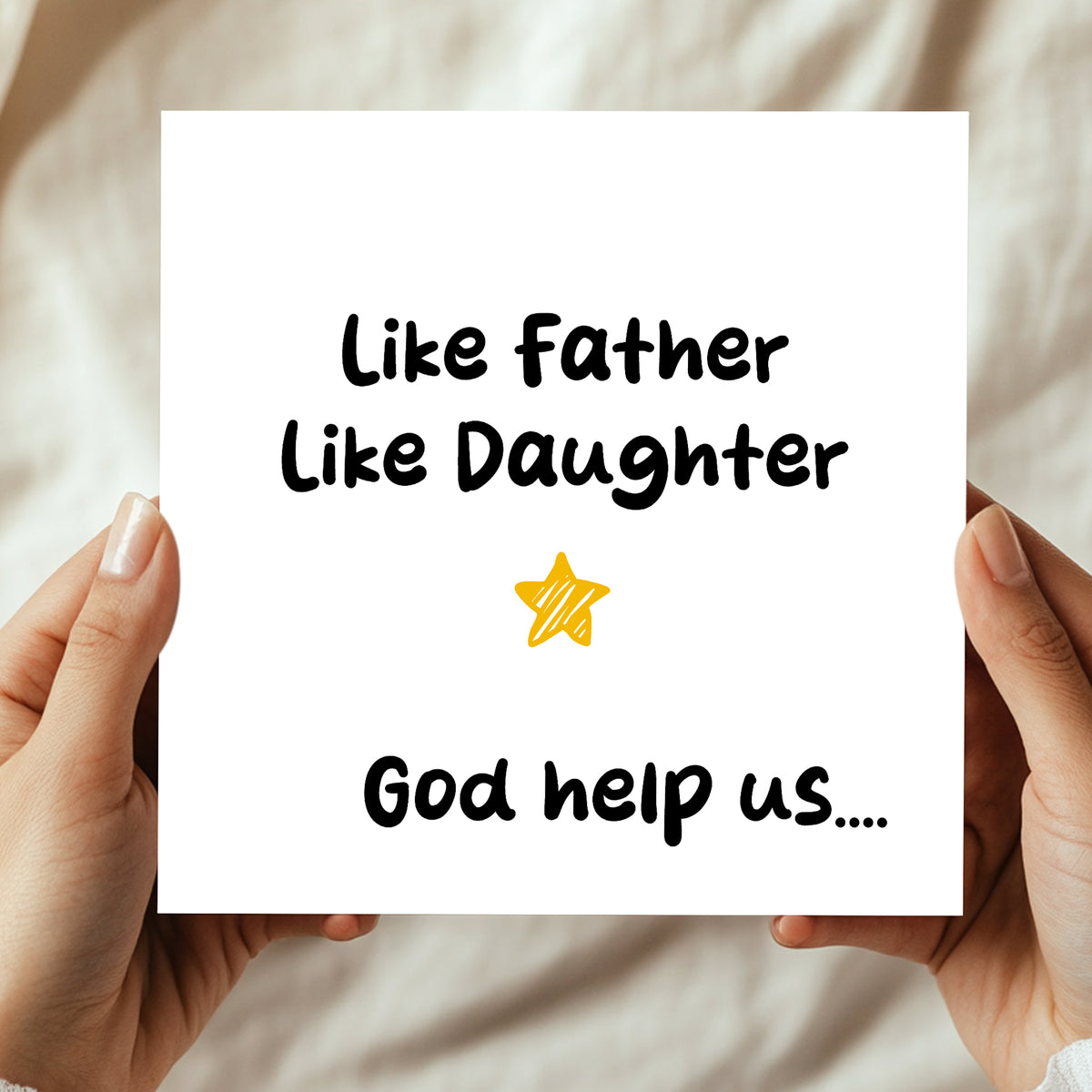 Funny Card For Dad From Daughter Like Father Like Daughter Card