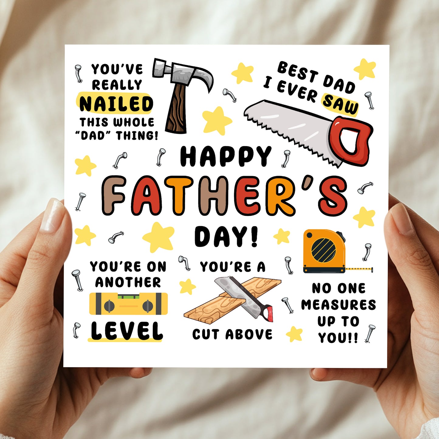 Fathers Day Card Novelty Tools Funny Cards For Dad Happy Fathers