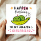 Funny Happy Birthday Card For Girlfriend With Kraft Envelope