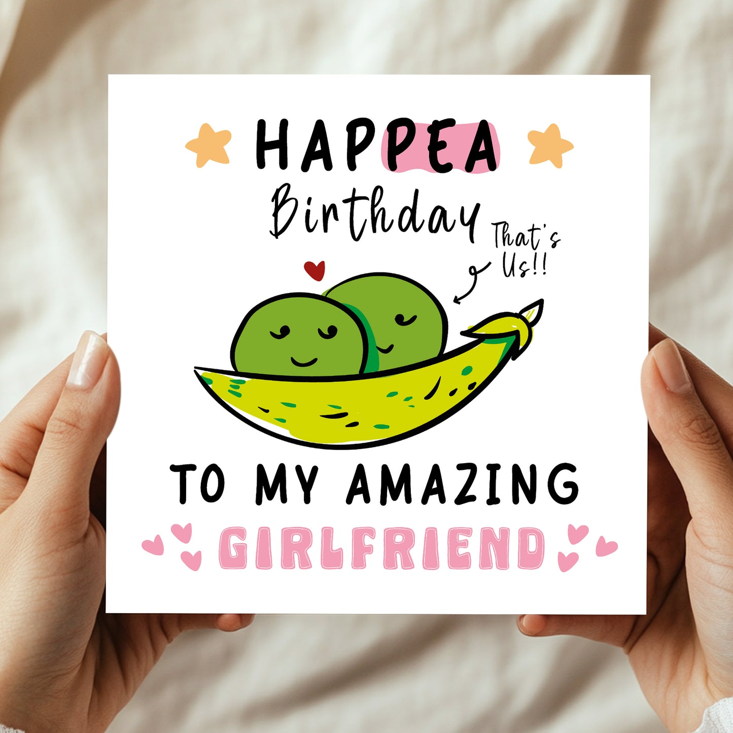 Funny Happy Birthday Card For Girlfriend With Kraft Envelope