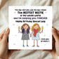 BESTIE Birthday Card With Kraft Envelope BFF Birthday Card