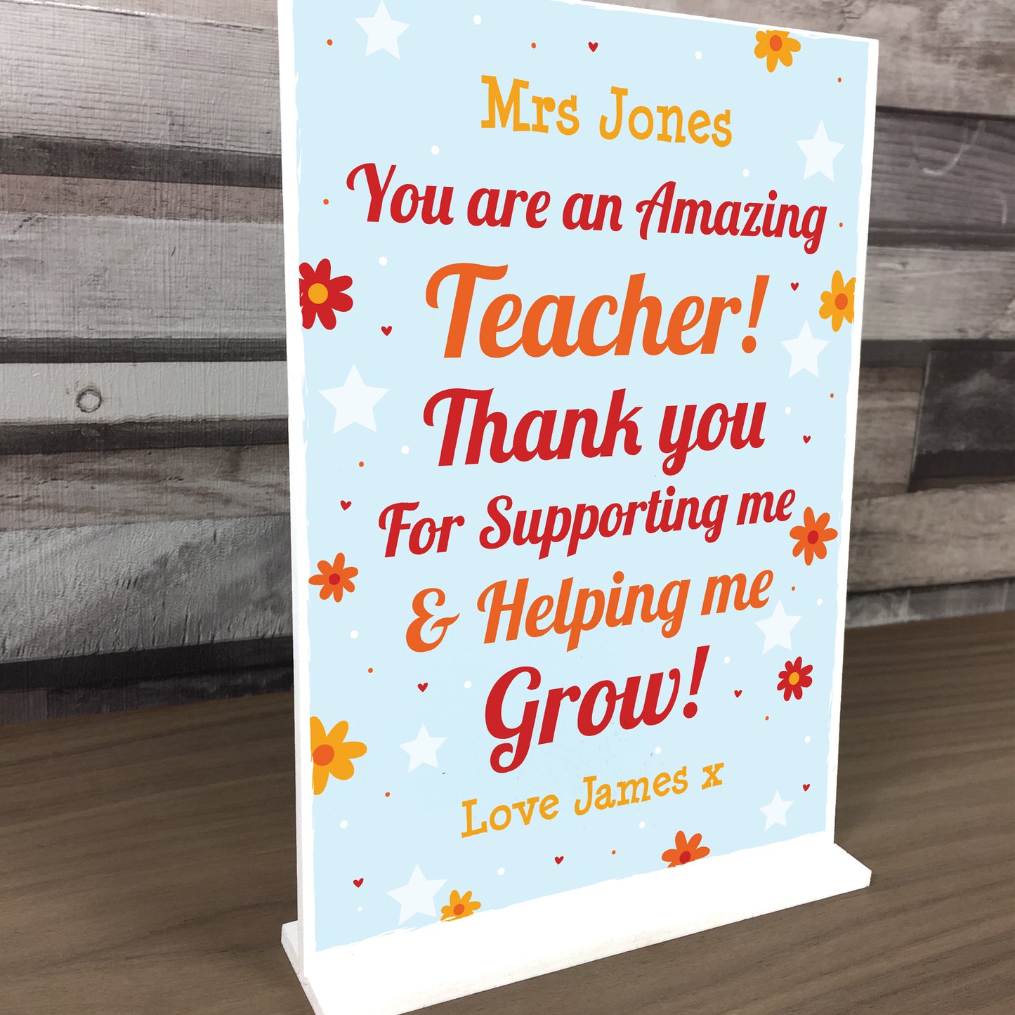 Teacher Thank You Personalised Gifts From Students Nursery