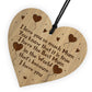 Mum Gifts For Birthday Engraved Wood Heart Gift For Mum
