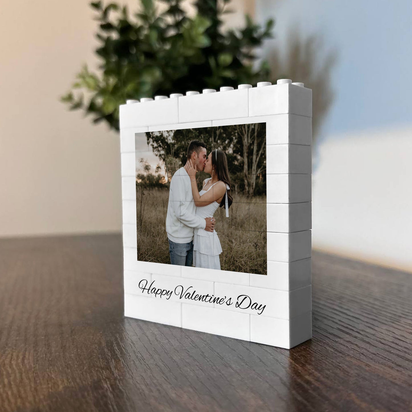 Personalised Valentines Day Brick Photo Block Gift for Boyfriend