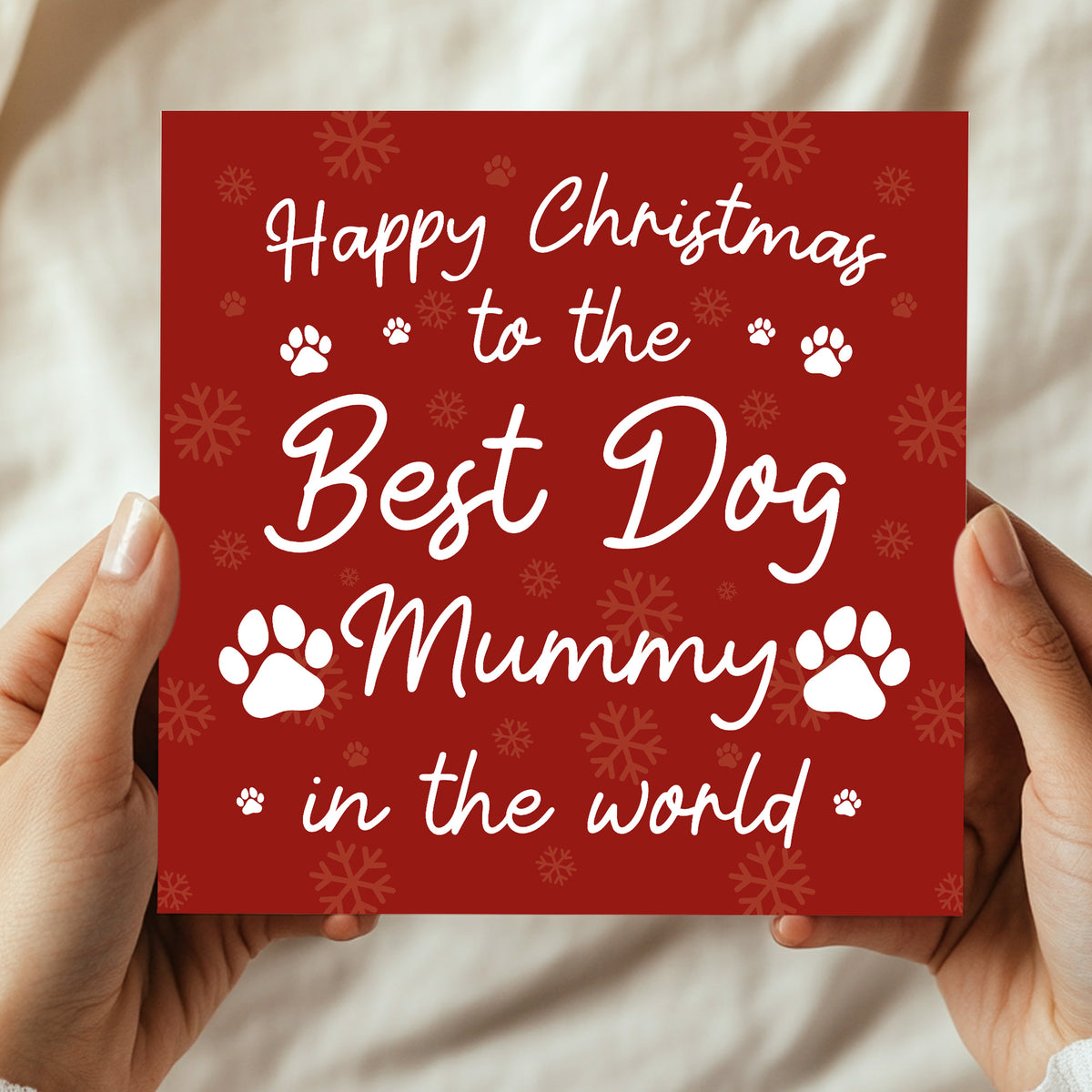 Happy Christmas To The Best Dog Mummy Card From The Dog Puppy