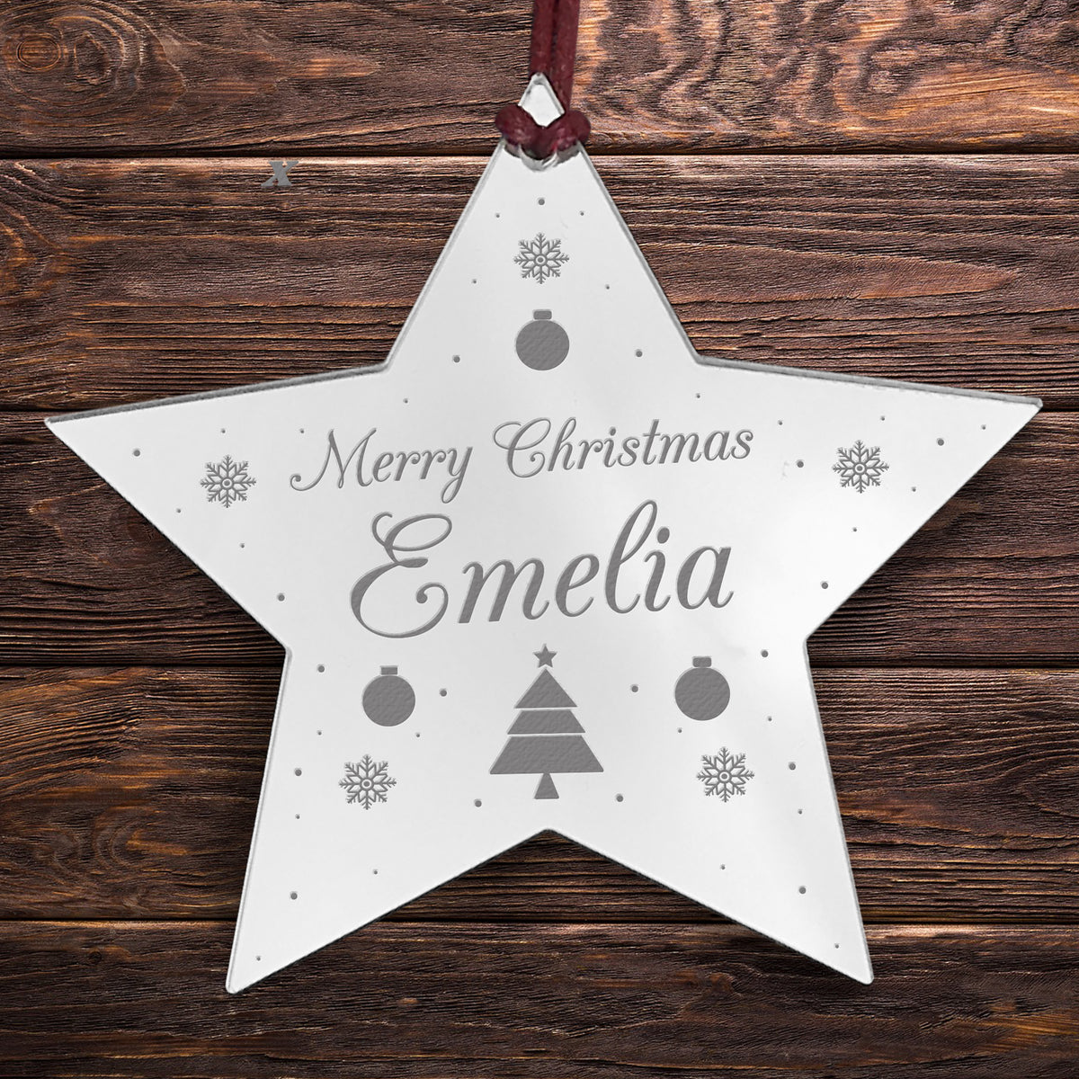 Personalised Christmas Bauble For Daughter Son Acrylic Decor