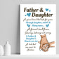 Father And Daughter Gift Black A4 Wood Frame Father's Day