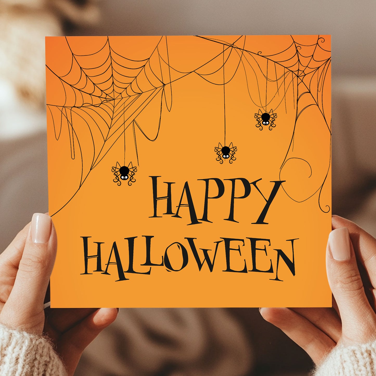 6 Pack Halloween Greeting Cards with Kraft Envelopes 145x15mm