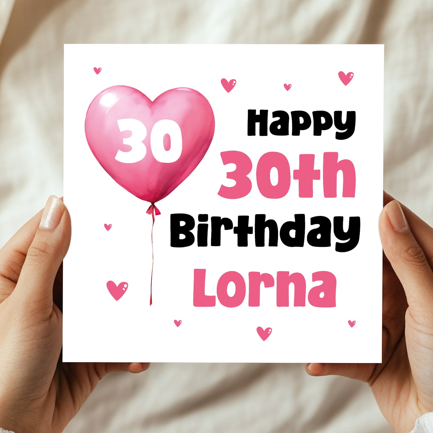 30th Birthday Card For Girls Personalised 30th Birthday Card