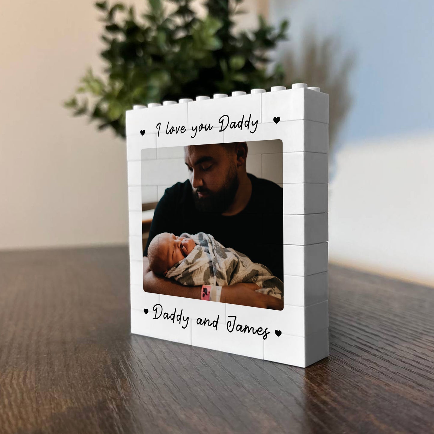 Personalised Gift For Fathers Day Birthday Brick Photo Block