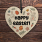 Happy Easter Wooden Hanging Heart Sign Easter Decoration