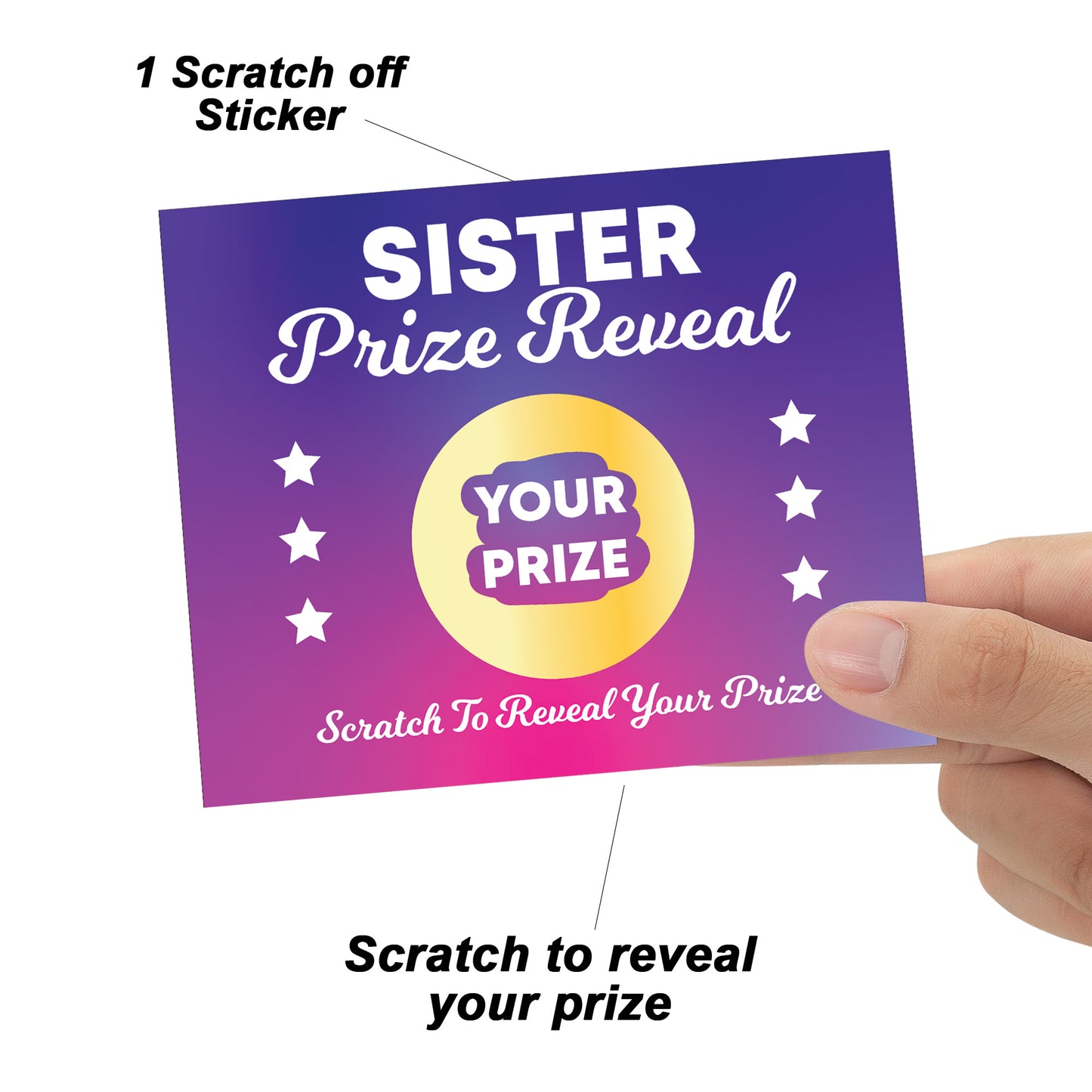Sister Scratch Card Gift Reveal For Birthday Sister Card