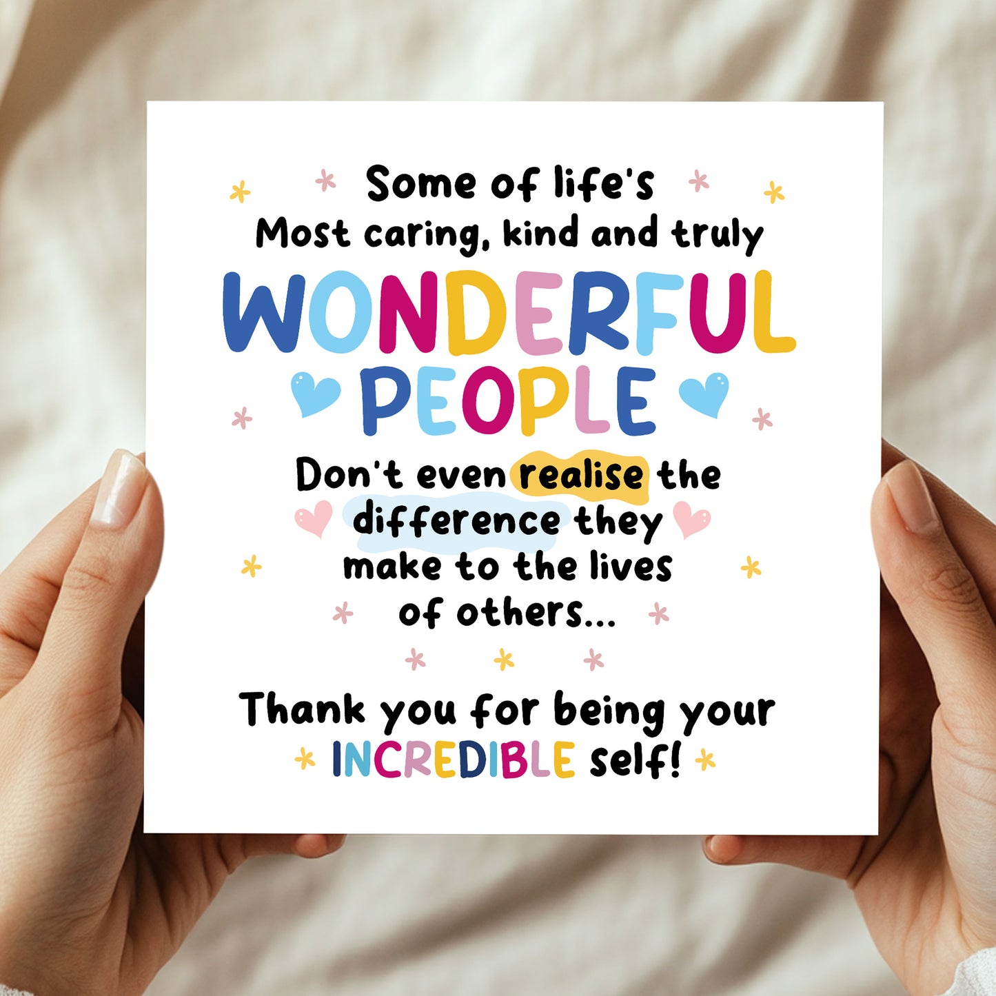 Thank You Card Appreciation Card Volunteer Friend Nurse Midwife