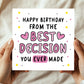 Funny Birthday Card For Husband Wife Boyfriend Girlfriend Joke