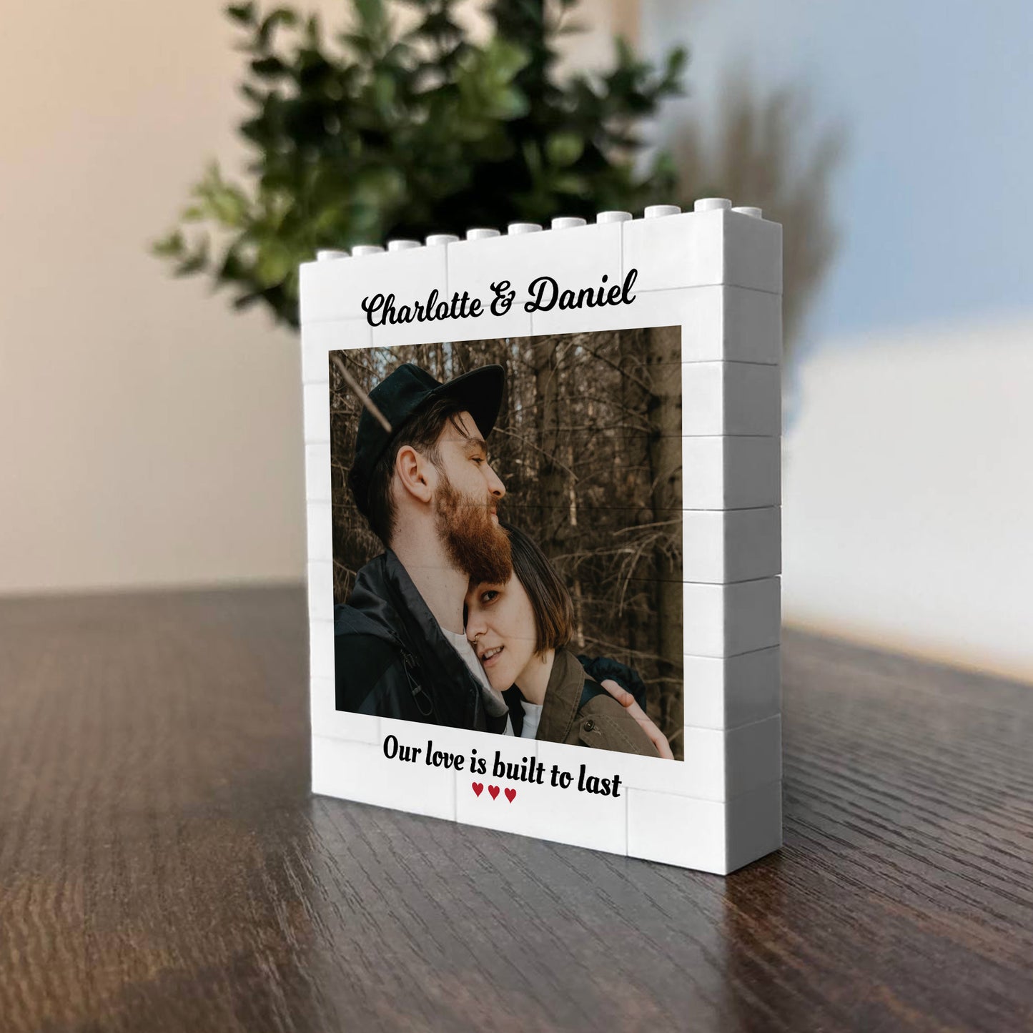 Personalised Photo Block Gift for Boyfriend Girlfriend Husband
