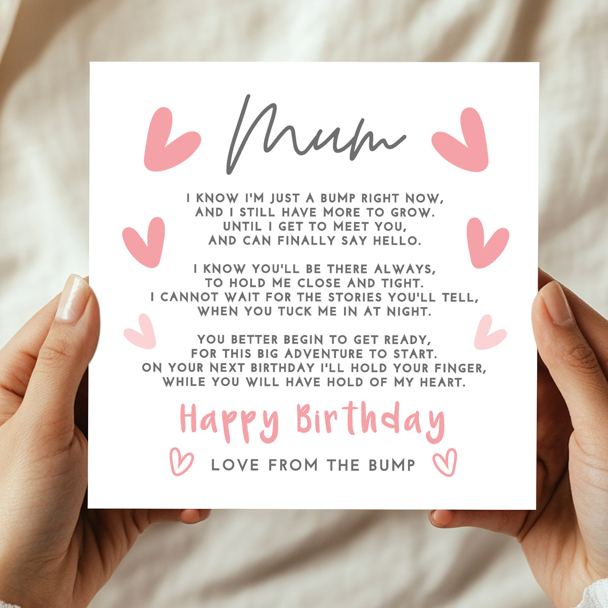 Happy Birthday Card For Mum From Bump Mummy To Be Card