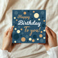 Happy Birthday Card For Men Dad Brother Uncle Navy Spots Card