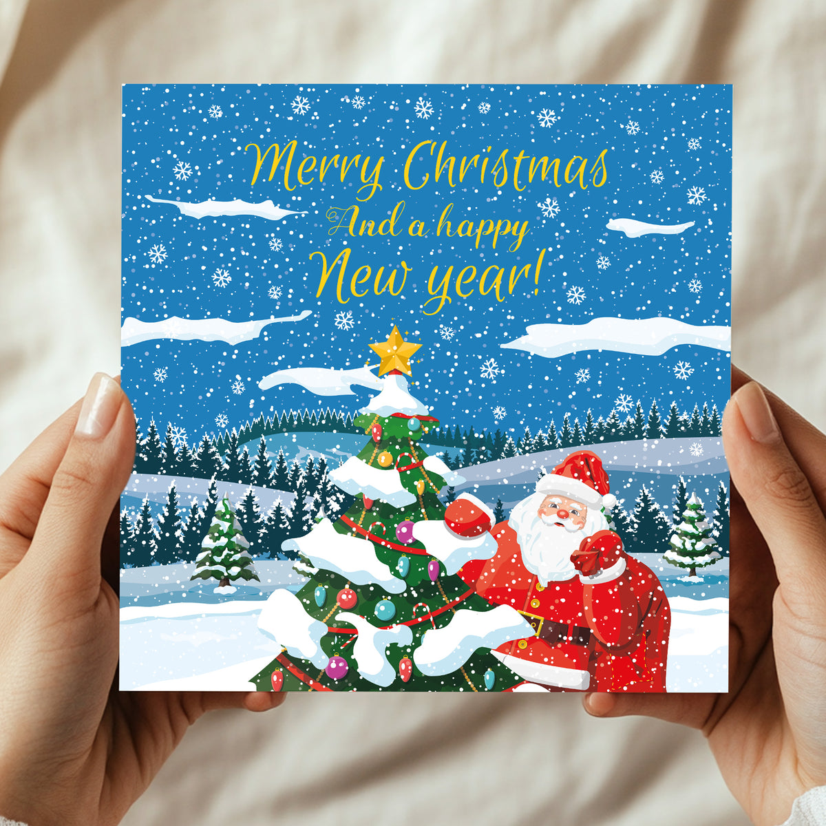 Christmas Card For Friends and Family Santa Xmas Cards For Kids