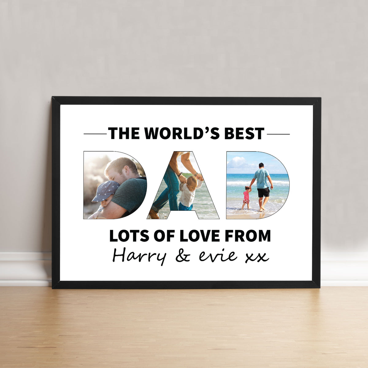 Personalised Fathers Day Print Framed DAD Pictures Dad Birthday