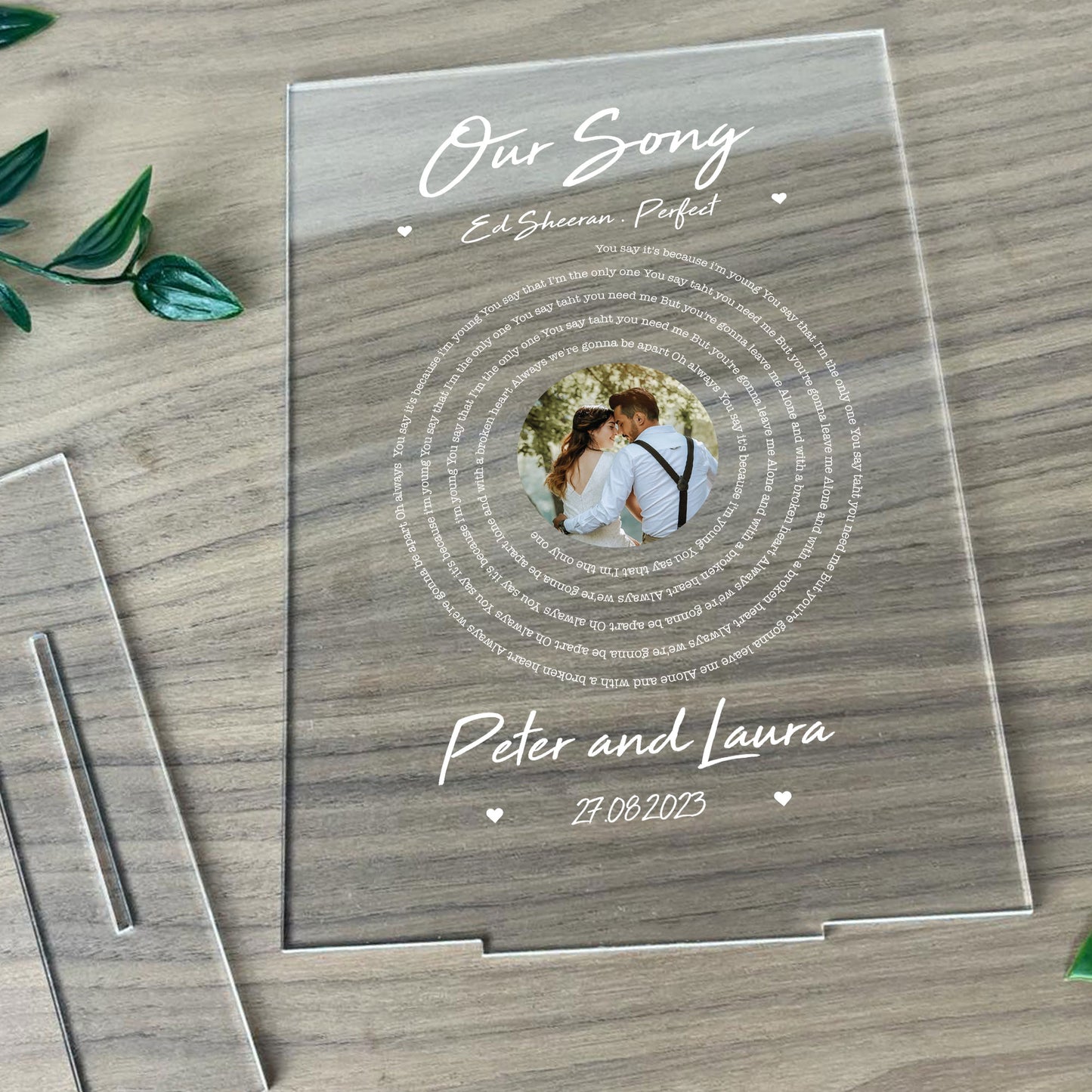 Personalised Our Song Anniversary Plaque For Husband Wife