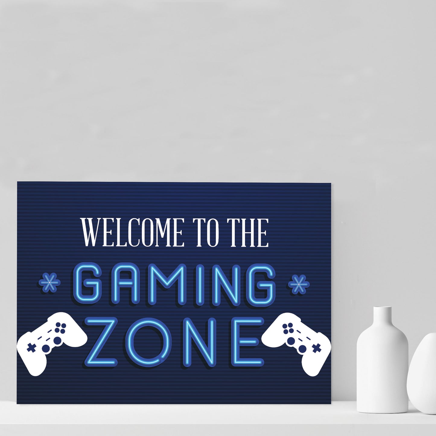 GAMING ZONE Wall Art For Boys Bedroom Games Room Gamer Gift