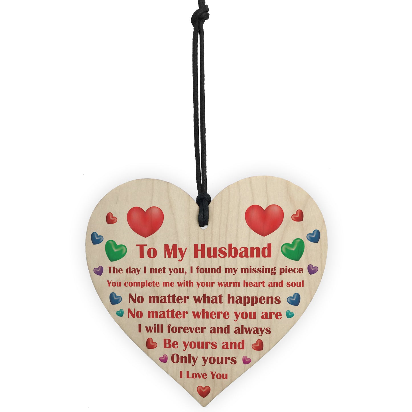 Gifts for Husband Wood Heart Romantic Gifts for Him Husband