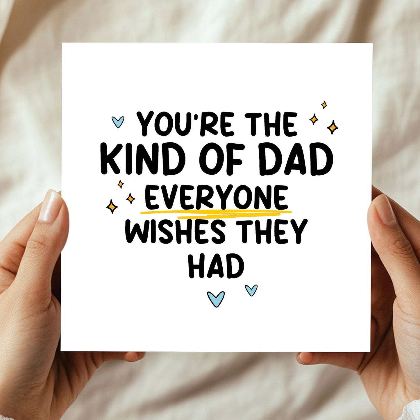 Cute Card For Dad For Birthday Fathers Day With Envelope