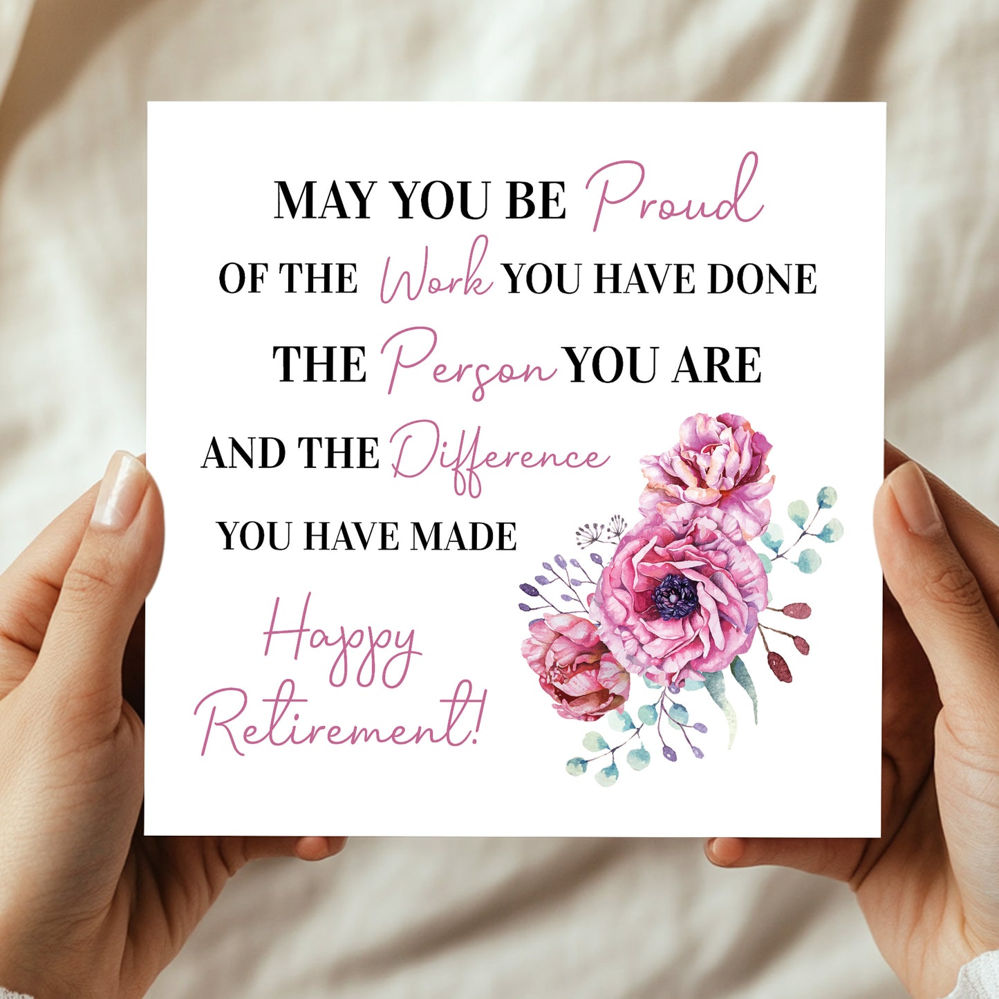 Happy Retirement Card For Colleague Friend Card Kraft Envelope