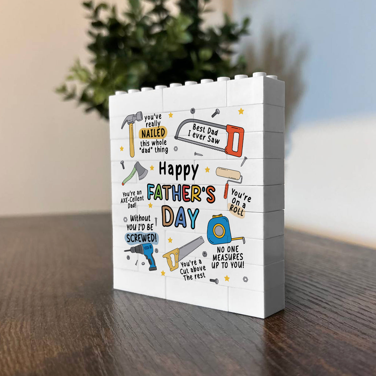 Cute Gift For Dad For Fathers Day Best Daddy Gift Brick Block
