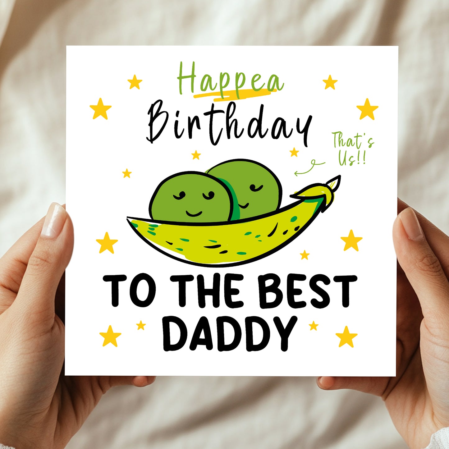 Happy Birthday To The Best Daddy Card With Kraft Envelope