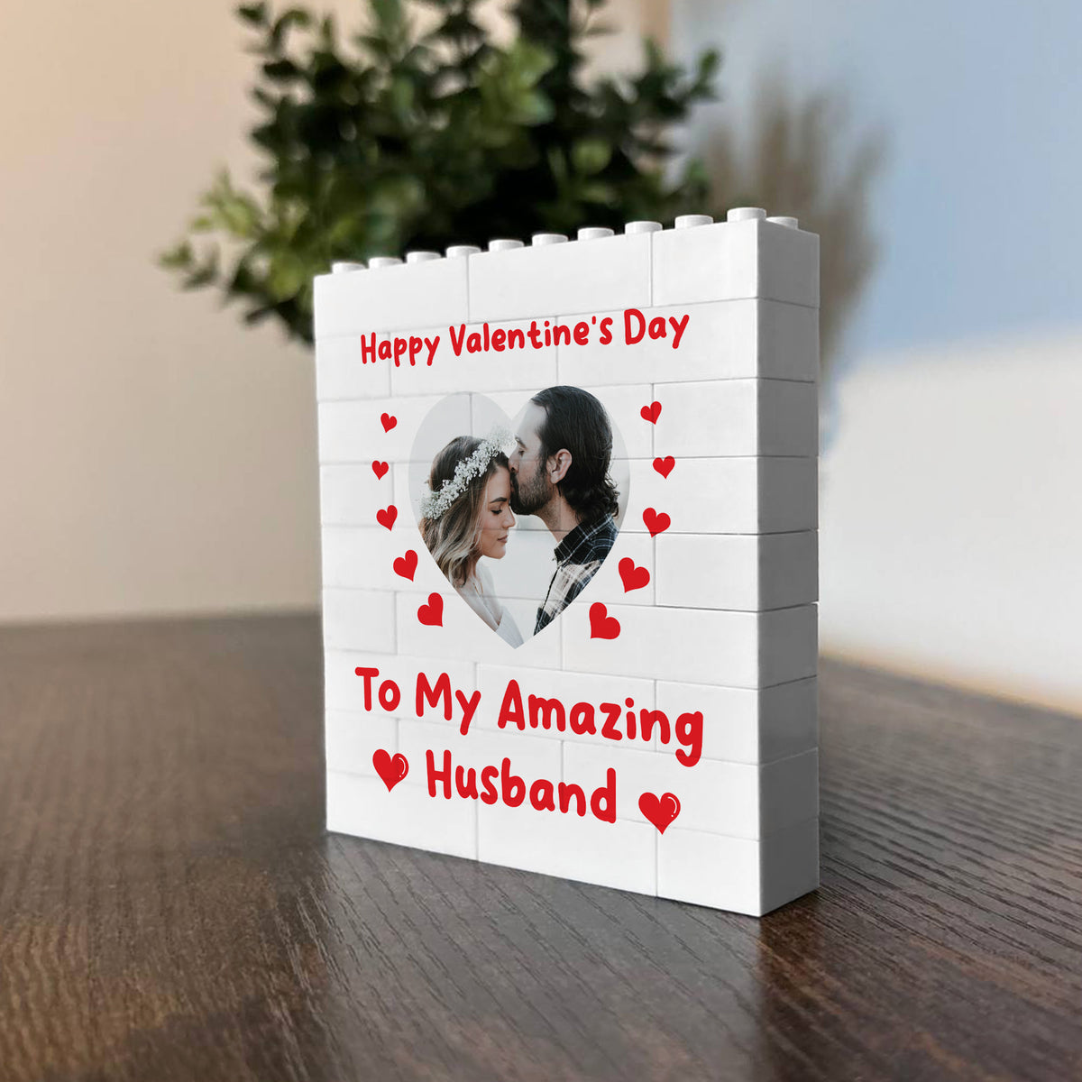 Personalised Valentines Day Gift For Husband Brick Photo Block