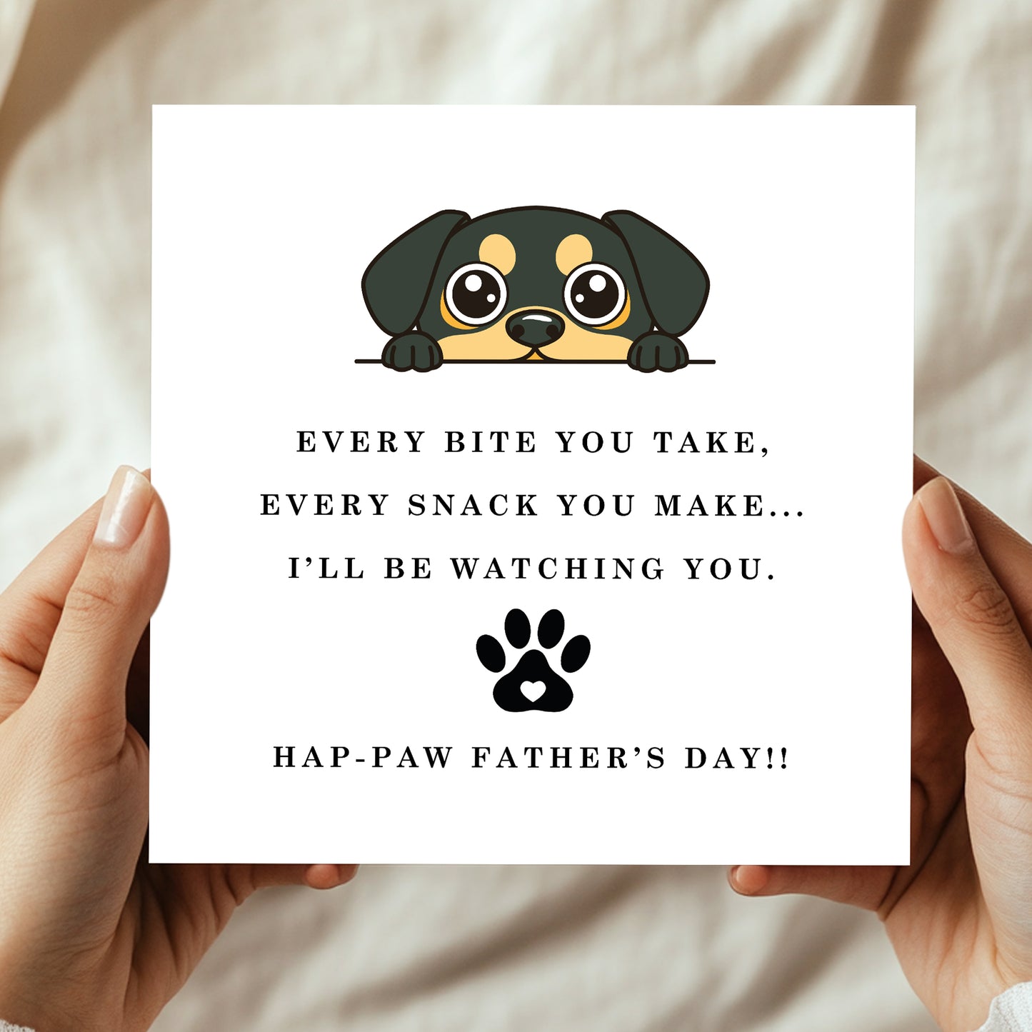 Funny Fathers Day Card From Dog Hap-paw Fathers Day Card Joke