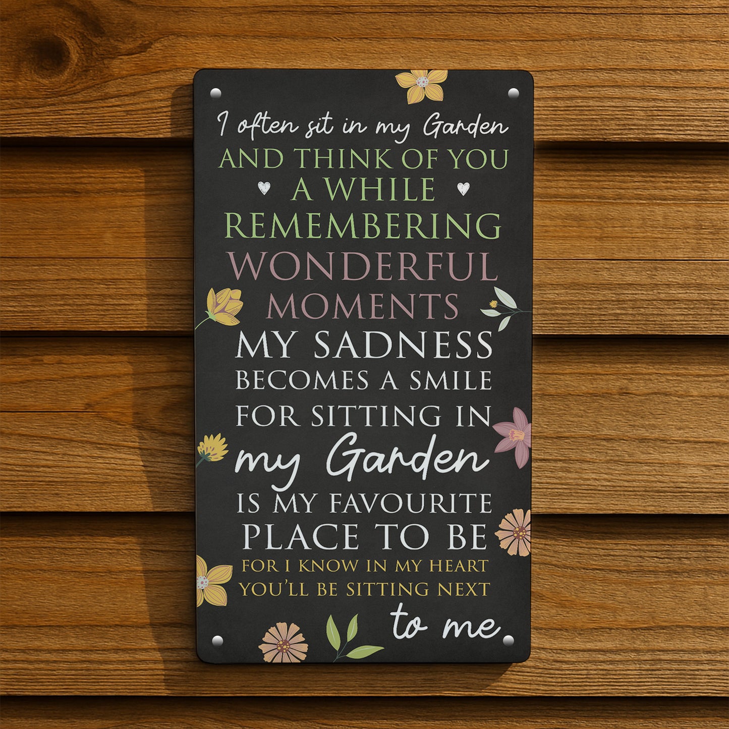 Garden Memorial Plaque For Summer House Garden Shed Sign