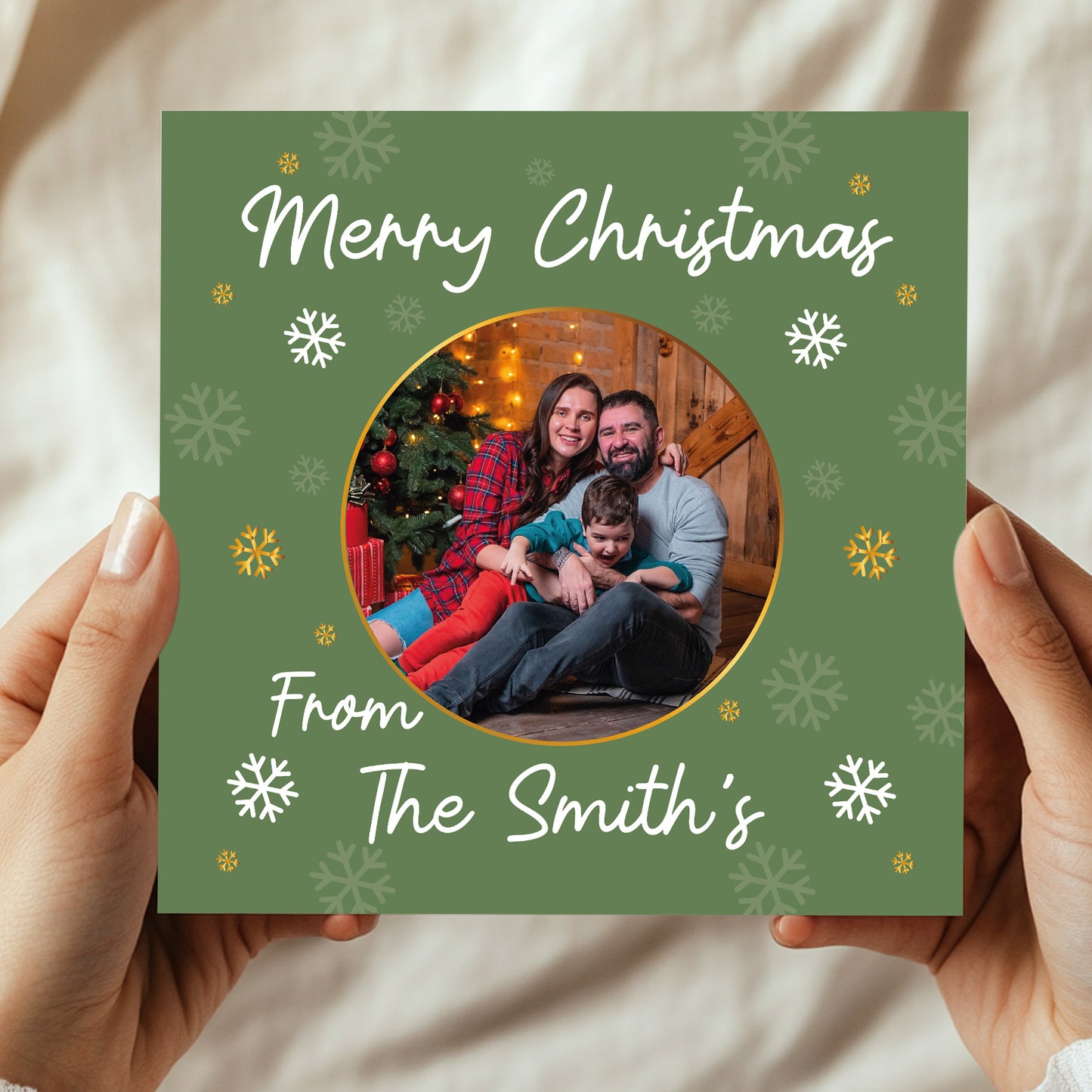 Personalised Merry Christmas Card For Family and Friends