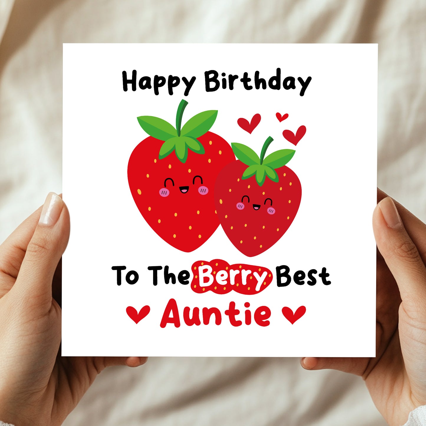 Birthday Card For Auntie Happy Birthday To The Berry Best Auntie