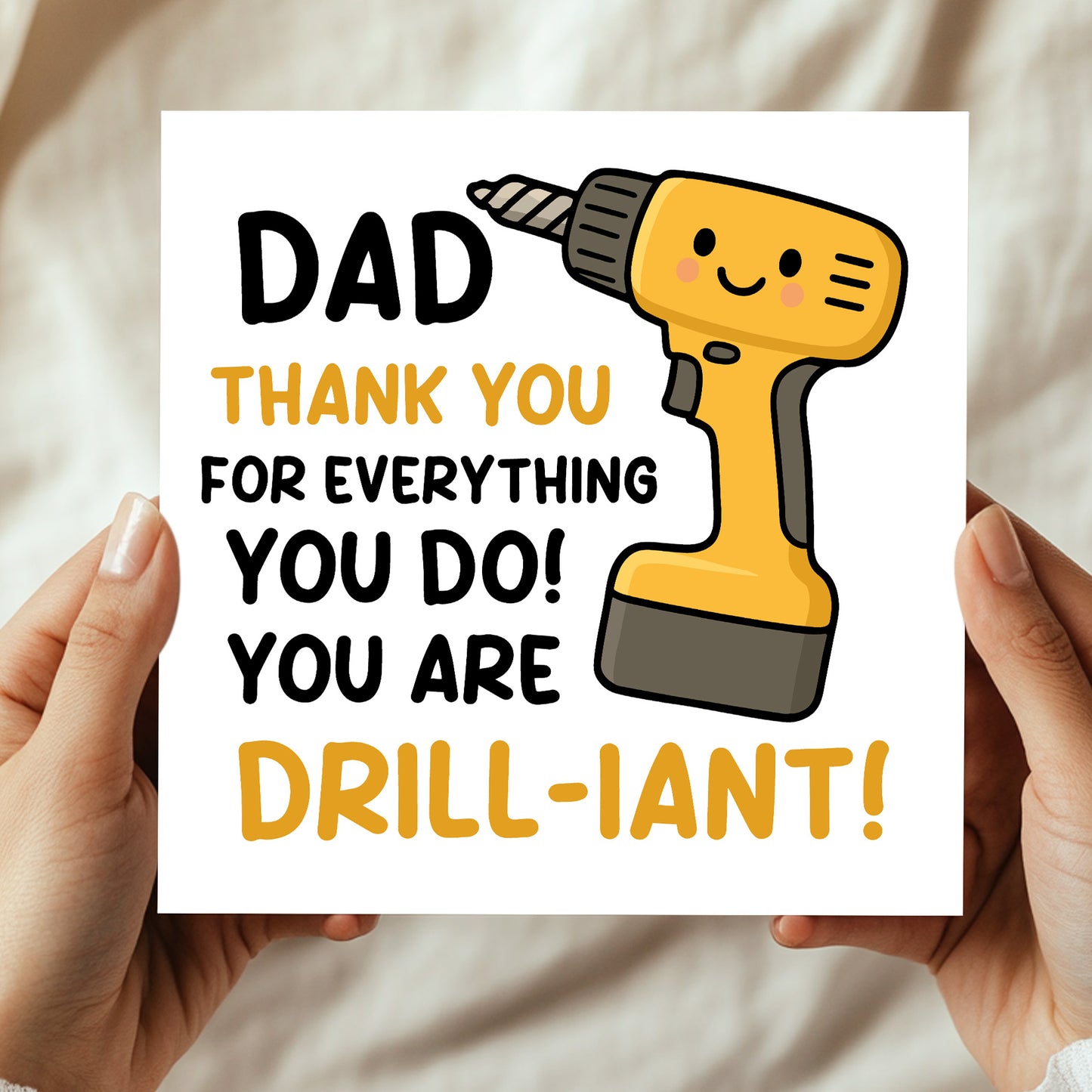 Funny DIY Handyman Dad Card For Fathers Day Birthday Novelty