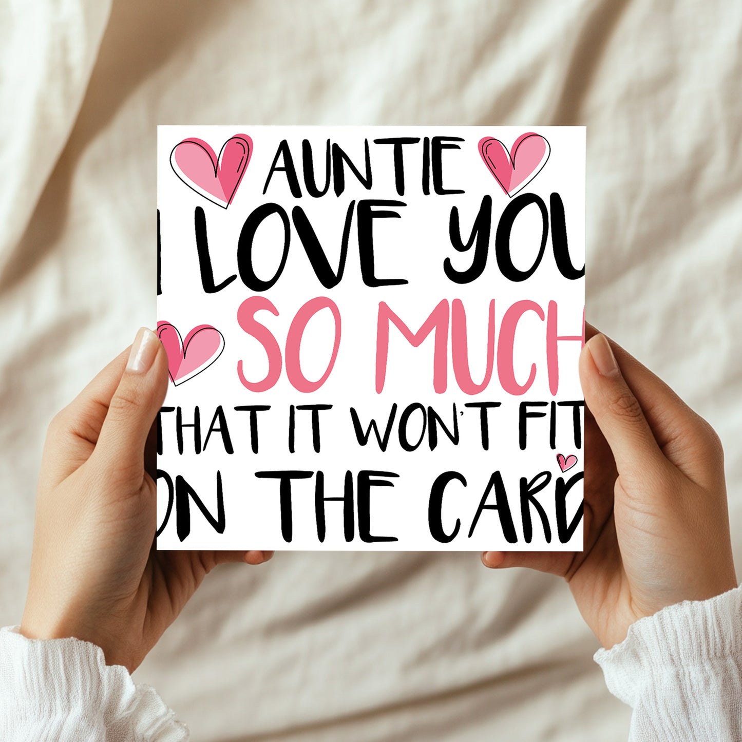 Card For Auntie Birthday With Envelope Thank You Card For Auntie