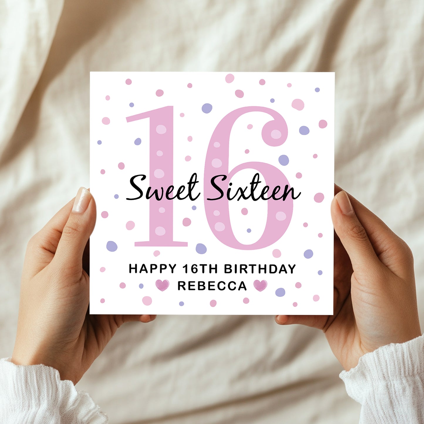 Personalised 16th Birthday Card Girl Daughter Sweet 16 Sixteenth