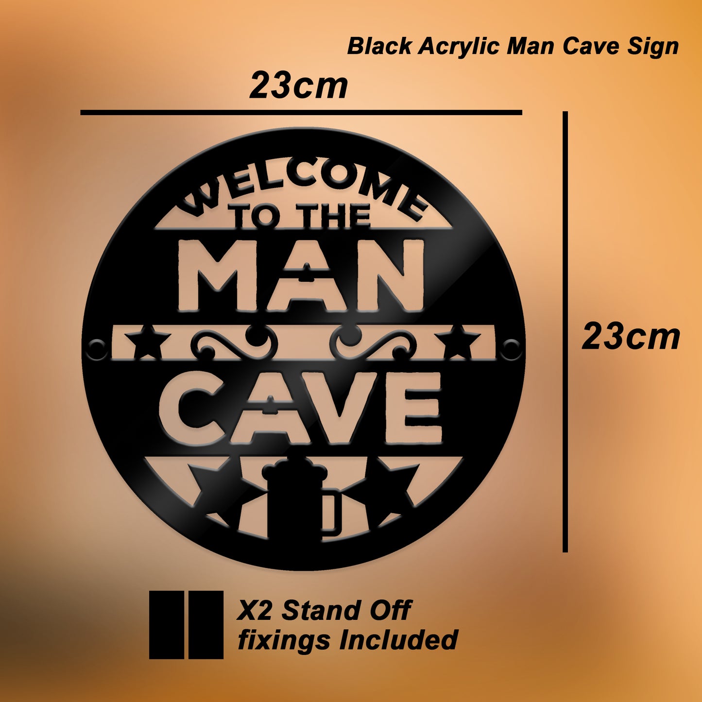 Man Cave Sign Wall Mounted Plaque Garage Workshop Garden Shed