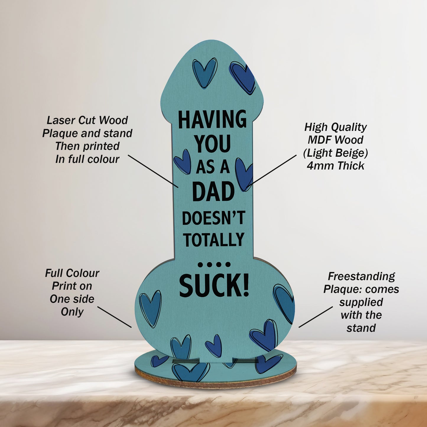 Funny Dad Wooden Plaque Dad Gift For Birthday Fathers Day