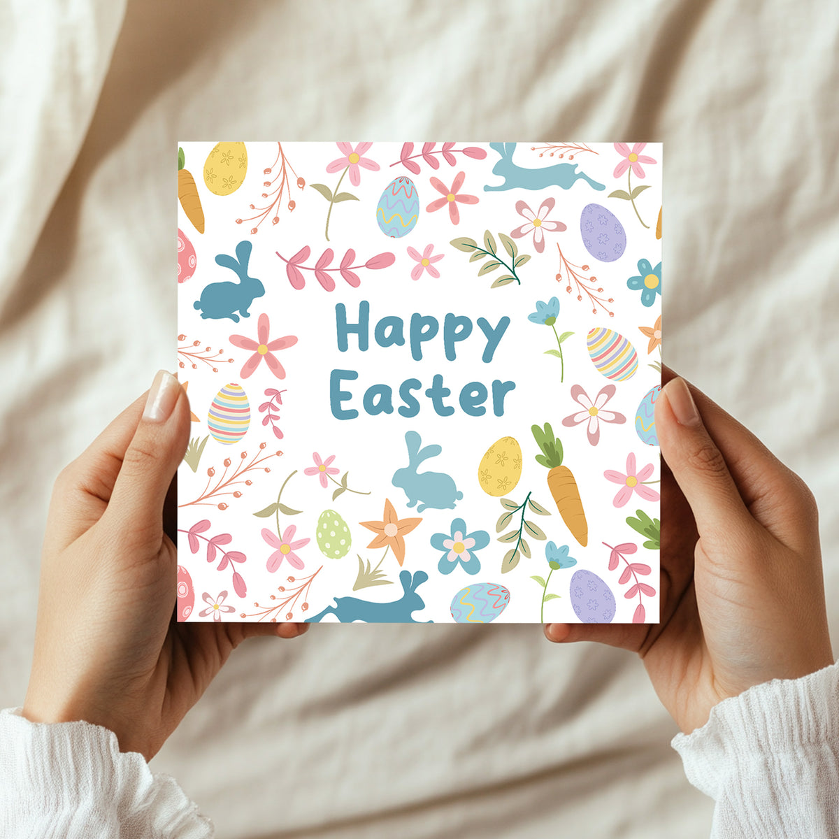 Easter Card Cute Easter Card HAPPY EASTER CARD Easter Egg CarD