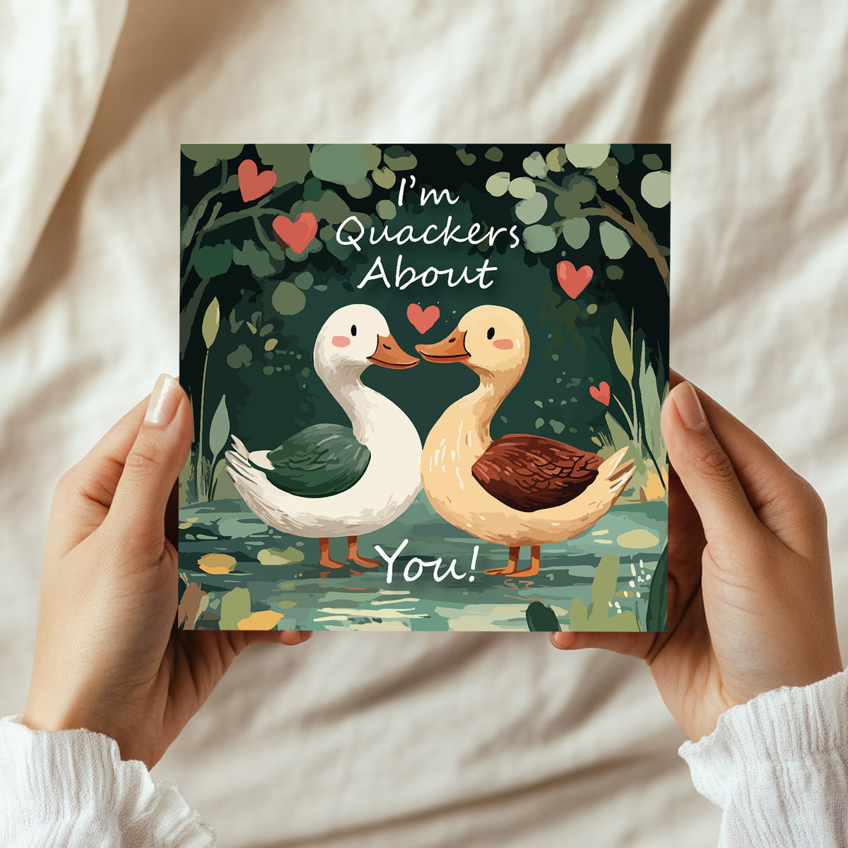 Funny Valentines Card For Him Her Im Quackers About You