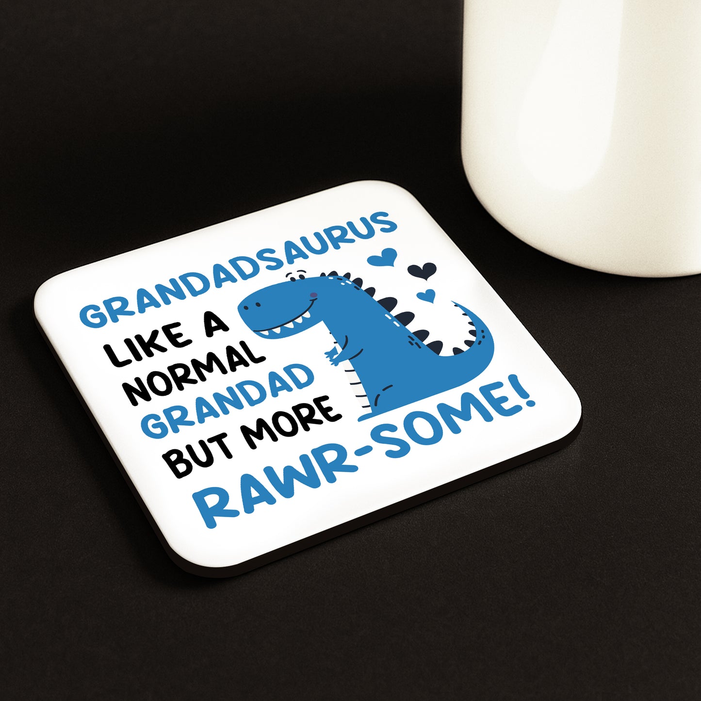 Grandad Coaster Novelty Grandadsaurus Funny Gift For Birthday