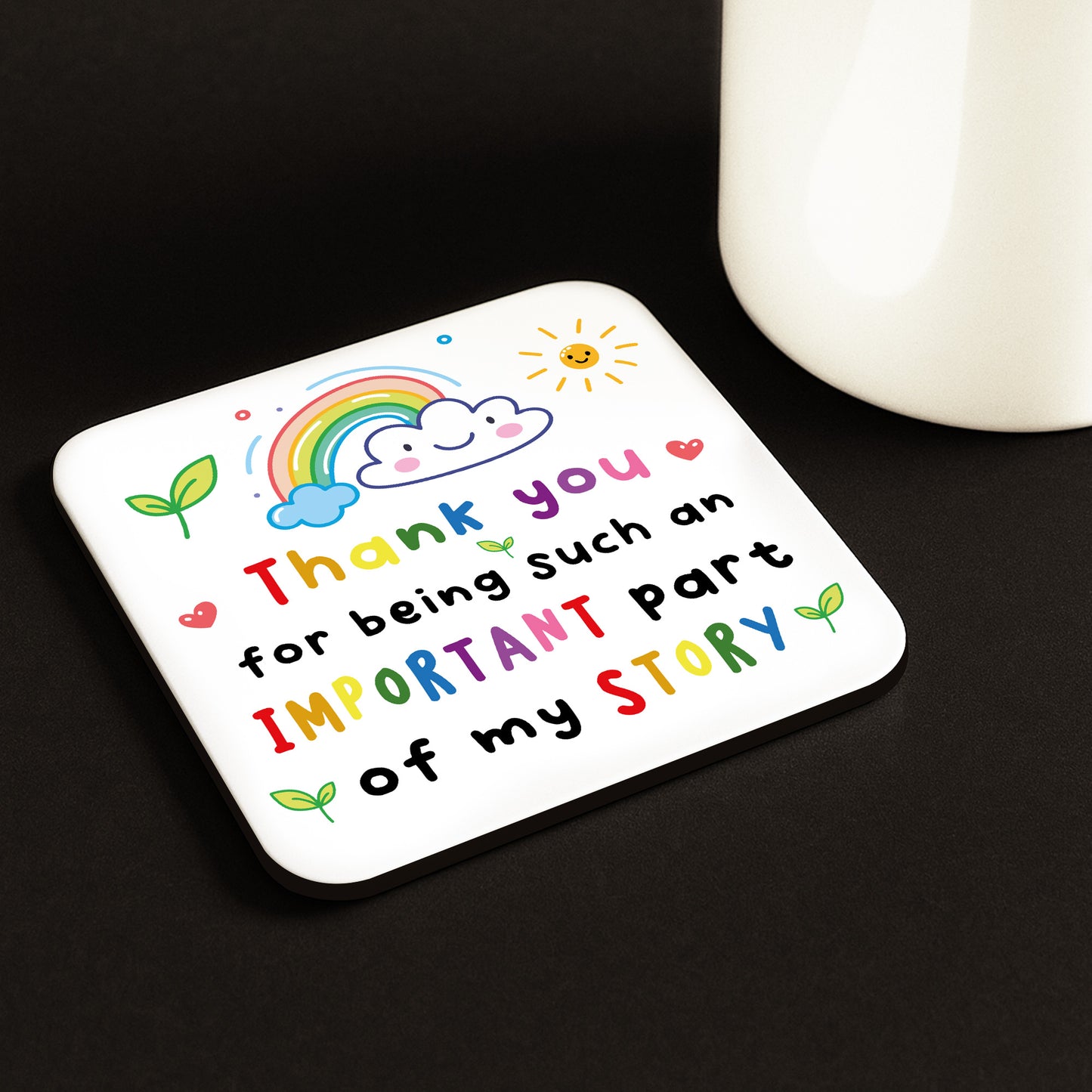 Thank You Gift Teacher Coaster Important Part Of My Story