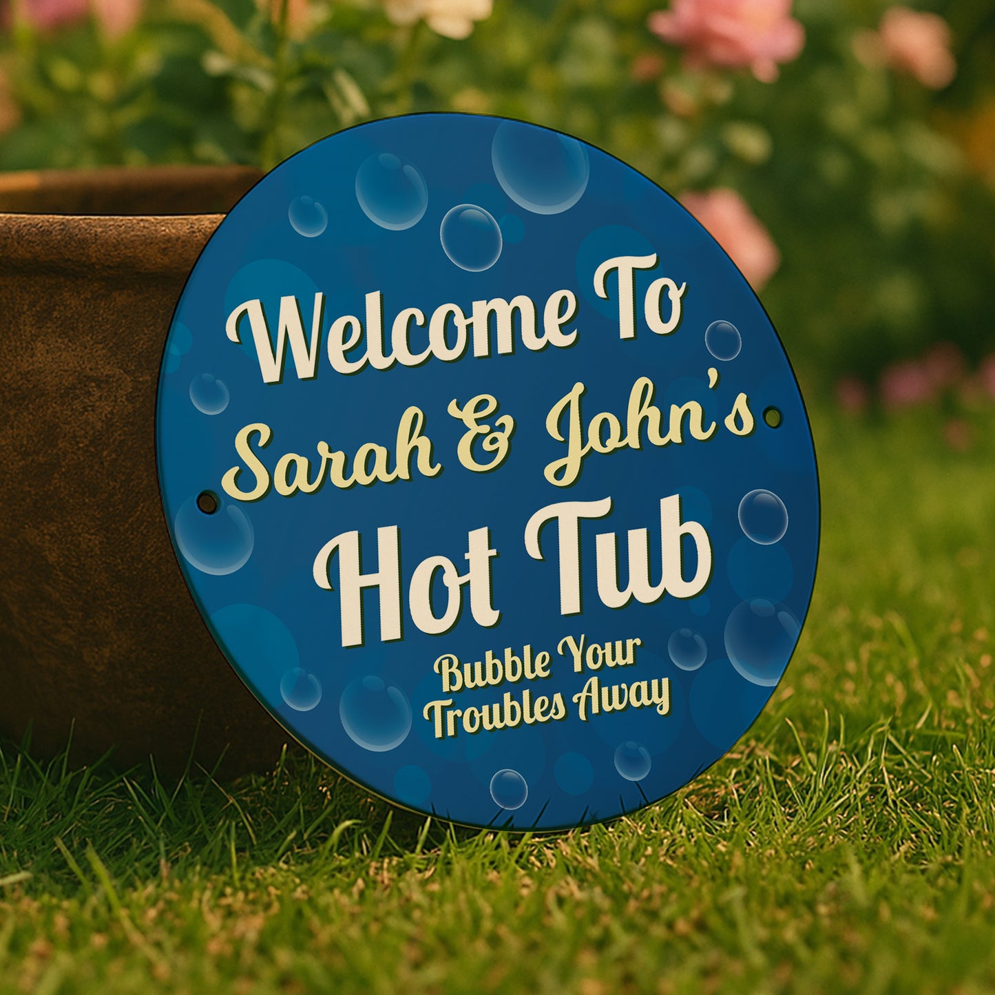 Personalised Welcome To Hot Tub Sign Wall Mounted Signs