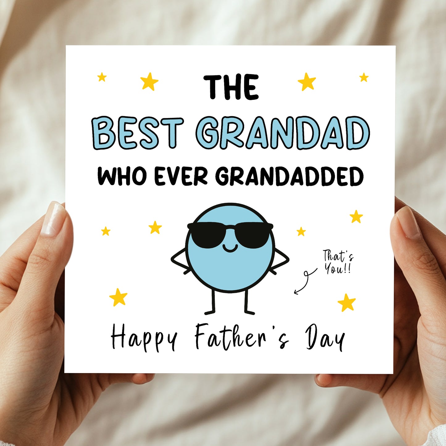 Fathers Day Card For Grandad BEST GRANDAD Whoever Grandadded