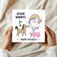 Funny Card For Nanny Thank You Card For Nanny Birthday Unicorn