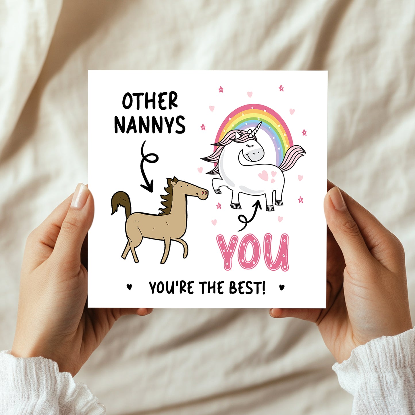 Funny Card For Nanny Thank You Card For Nanny Birthday Unicorn